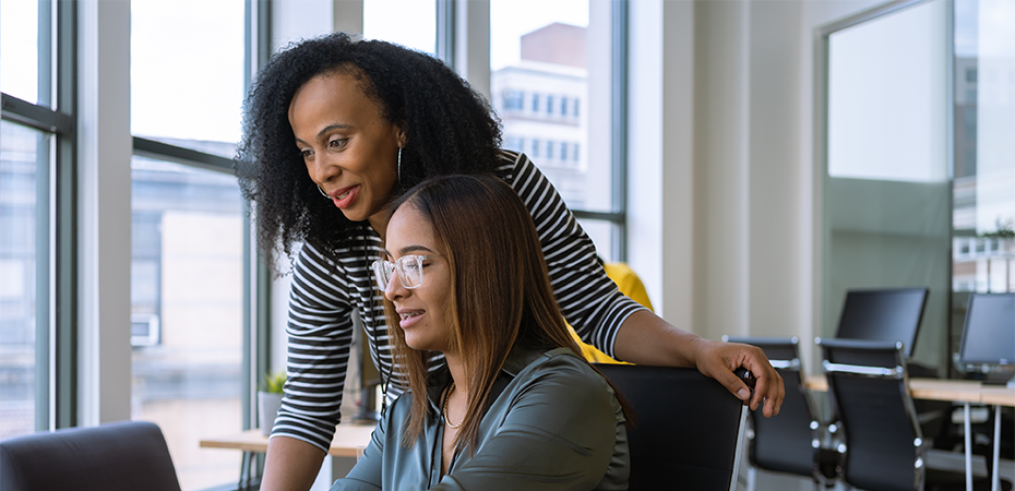 Two women mentorship